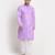 Men Cotton Embroided Purple Kurta & Pyjamas Set