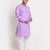 Men Cotton Embroided Purple Kurta & Pyjamas Set