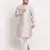 Men Thread work Sequence Green Kurta & White Churidar Set