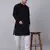 Men Black Chikankari Kurta with white Salwar