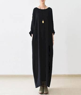 black cotton kurti long kurti with plain look 1