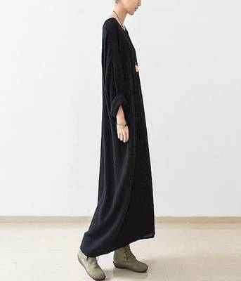 black cotton kurti long kurti with plain look 3
