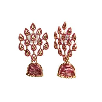 Traditional Wedding Temple Gold Ethnic Antique JHUMKA Earrings 2