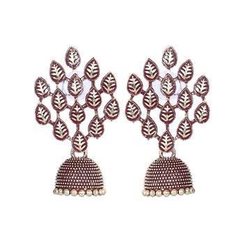 Traditional Wedding Temple Gold Ethnic Antique JHUMKA Earrings 1