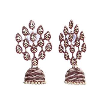 Traditional Wedding Temple Gold Ethnic Antique JHUMKA Earrings 2