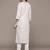 Off-white embroidered cotton kurta sets