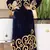 Navy Blue Velvet Moroccan Dubai Kaftans Farasha Abaya Very Fancy Long Gown Aari Wedding Dress