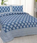 Cotton Printed King Size Double Bedsheet with 2 Pillow Covers Set