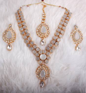 Grey cubic zirconia necklaces 2