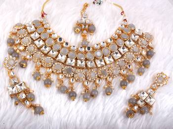 Grey cubic zirconia necklaces 2