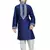 Blue embroidered art dupion silk boys-kurta-pyjama