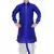 Blue plain art dupion silk boys-dhoti-kurta