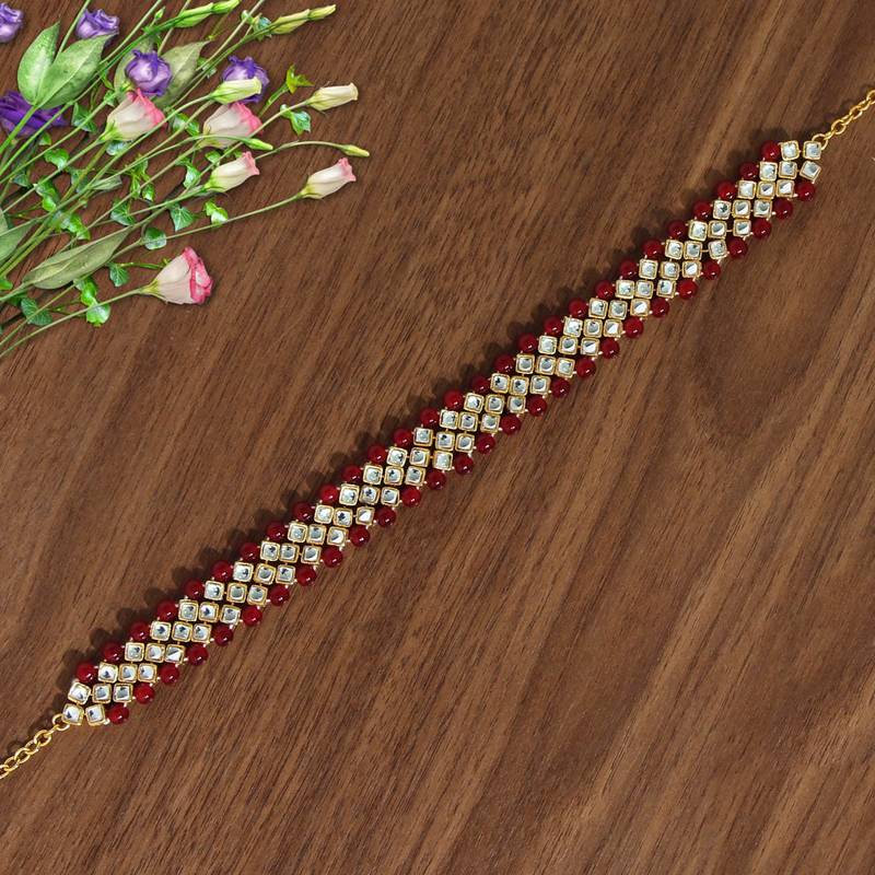 Maroon hair-accessories
