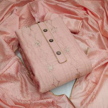 Peach sequins chanderi salwar 1
