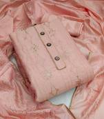 Peach sequins chanderi salwar