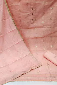Peach sequins chanderi salwar