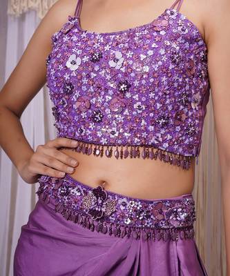 SHRUG WITH DRAPE SKIRT AND BLOUSE 6