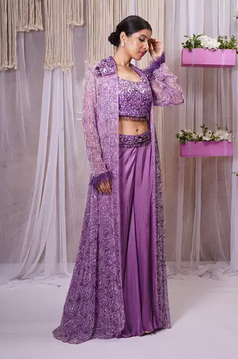 SHRUG WITH SHARARA AND BLOUSE