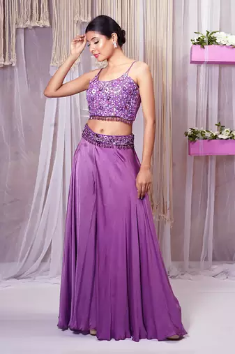 SHRUG WITH SHARARA AND BLOUSE