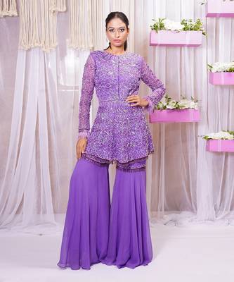 PEPLUM TOP WITH SHARARA 1