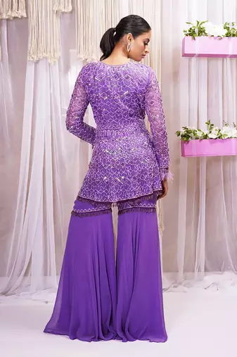 PEPLUM TOP WITH SHARARA