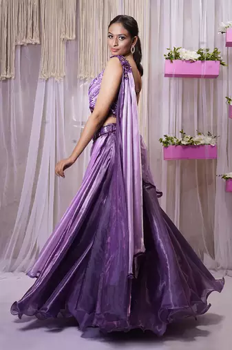 LEHANGA/ONE SHOULDER/SKIRT SET
