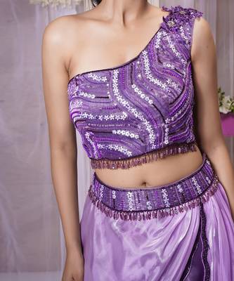LEHANGA/ONE SHOULDER/SKIRT SET 4