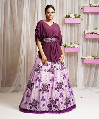 LEHANGA SKIRT WITH KAFTAAN TOP 1