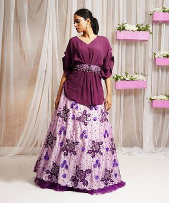 LEHANGA SKIRT WITH KAFTAAN TOP 2