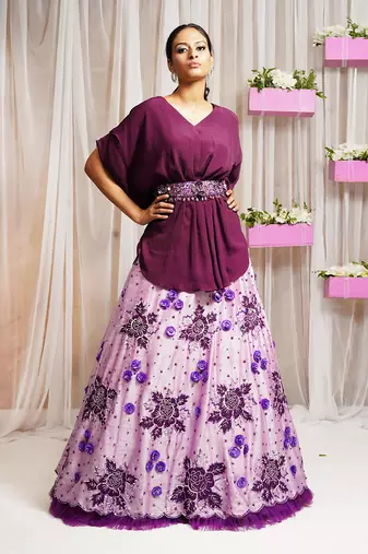 LEHANGA SKIRT WITH KAFTAAN TOP