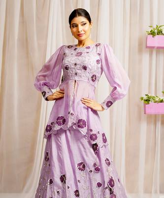 PEPLUM TOP WITH SKIRT LEHANGA 3