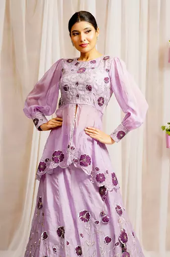 PEPLUM TOP WITH SKIRT LEHANGA