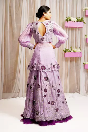 PEPLUM TOP WITH SKIRT LEHANGA