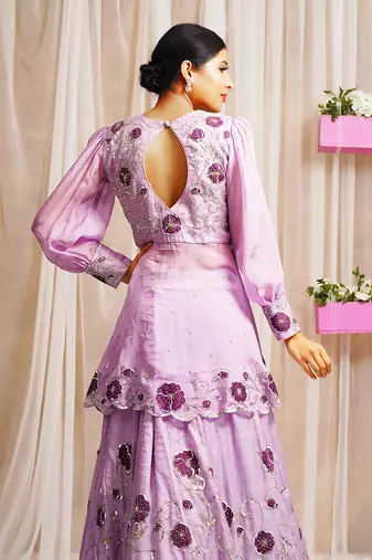 PEPLUM TOP WITH SKIRT LEHANGA