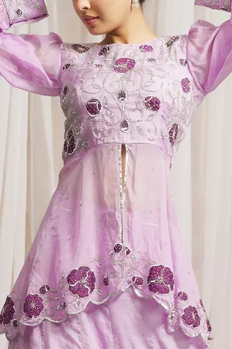 PEPLUM TOP WITH SKIRT LEHANGA