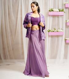 BLAZER COAT WITH BLOUSE AND SHARARA/ CO - ORD SET