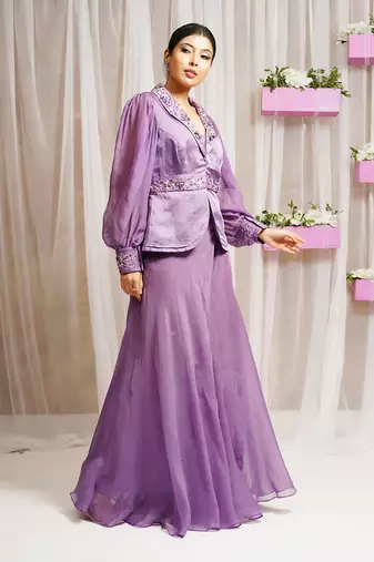 BLAZER COAT AND SHARARA/ CO - ORD SET