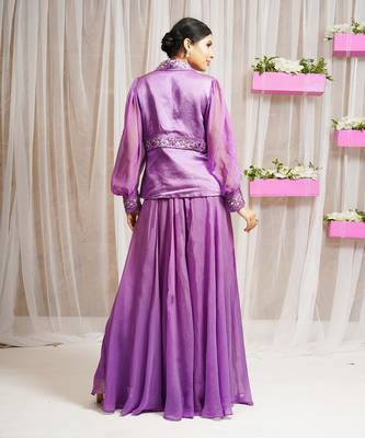 BLAZER COAT AND SHARARA/ CO - ORD SET 3