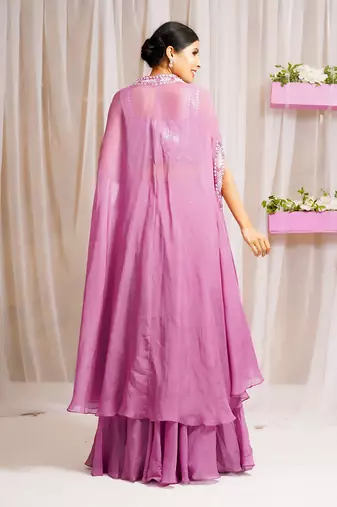 CAP SET WITH BLOUSE AND SHARARA