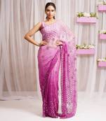 2  piece hand embroidered blouse and saree