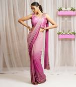 2  piece hand embroidered blouse and saree