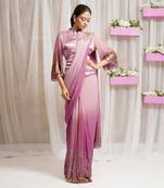 2  piece hand embroidered blouse and saree