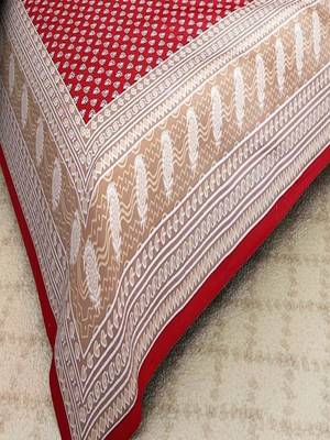 Runjhun Queen Size 100% Comfort Soft Cotton  Rajasthani Jaipuri Traditional Double Bedsheets With 2 Pillow Covers 2