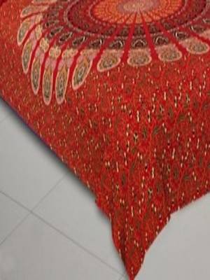 Runjhun Queen Size 100% Comfort Soft Cotton  Rajasthani Jaipuri Traditional Double Bedsheets With 2 Pillow Covers 2