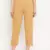 Beige plain cotton trousers