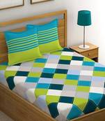 Runjhun Queen Size 100% Comfort Soft Cotton  Rajasthani Jaipuri Traditional Double Bedsheets With 2 Pillow Covers