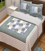 Runjhun Queen Size 100% Comfort Soft Cotton  Rajasthani Jaipuri Traditional Double Bedsheets With 2 Pillow Covers
