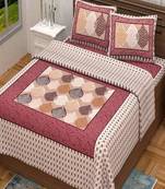 Runjhun Queen Size 100% Comfort Soft Cotton Rajasthani Jaipuri Traditional Double Bedsheets With 2 Pillow Covers