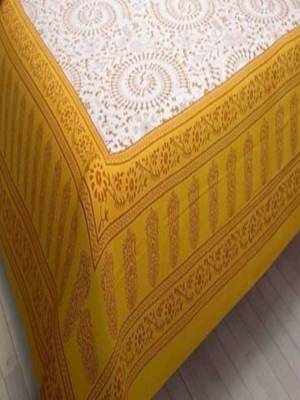 Runjhun Queen Size 100% Comfort Soft Cotton Rajasthani Jaipuri Traditional Double Bedsheets With 2 Pillow Covers 2