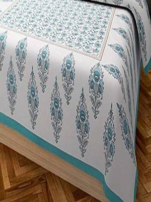 Runjhun Queen Size 100% Comfort Soft Cotton Rajasthani Jaipuri Traditional Double Bedsheets With 2 Pillow Covers 2